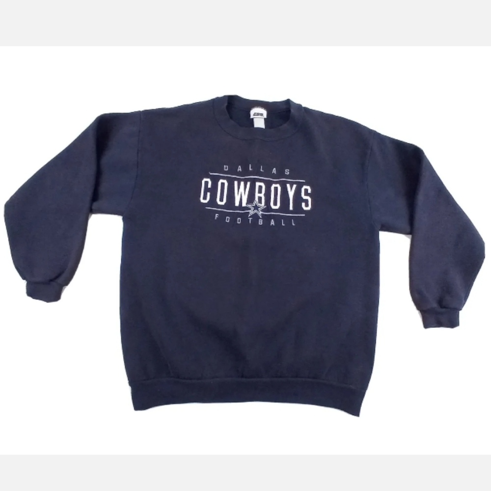 Vtg 90s Dallas Cowboys Embroidered Crewneck Sweatshirt Mens Large NFL Football